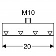 Соединительный элемент Geberit Pluvia для опорной шины квадратного сечения